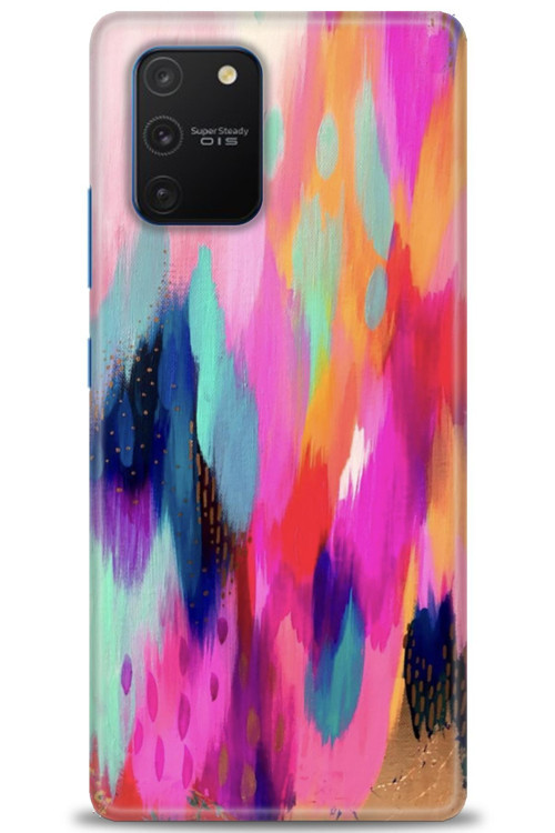 Samsung Galaxy A91 / S10 Lite Kılıf HD Baskılı Kılıf - Yaldızlı Renkler