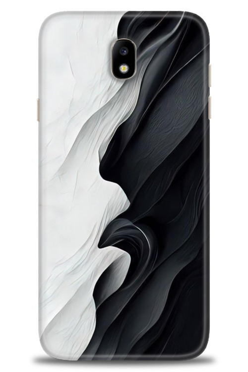 Samsung Galaxy J7 Pro / J730 Kılıf HD Baskılı Kılıf - Black and White