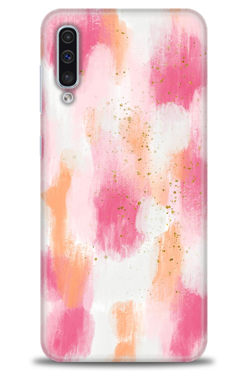 Samsung Galaxy A50 Kılıf HD Baskılı Kılıf - Pembe Palet