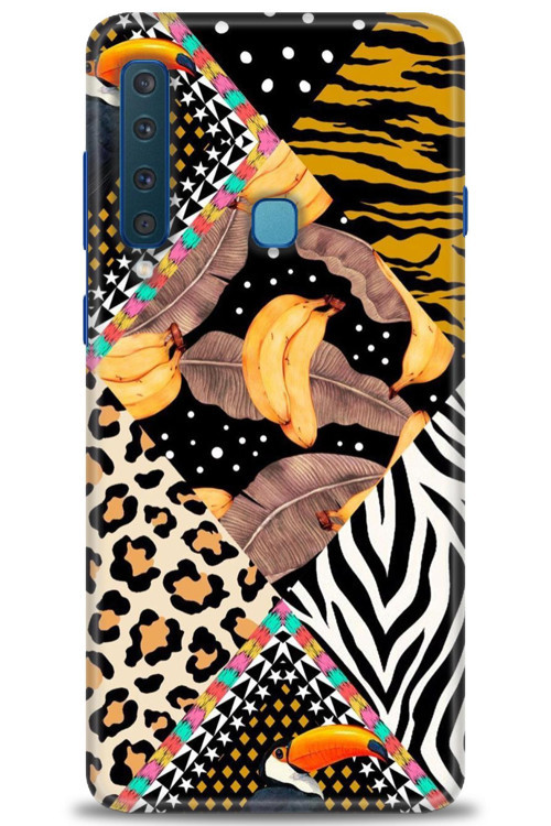 Samsung Galaxy A9 2018 Kılıf HD Baskılı Kılıf - Muz Papağan
