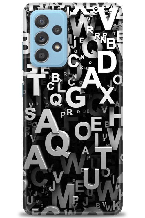 Samsung Galaxy A72 Kılıf HD Baskılı Kılıf - Harfler