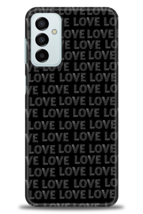 Samsung Galaxy M13 Kılıf HD Baskılı Kılıf - Black Love