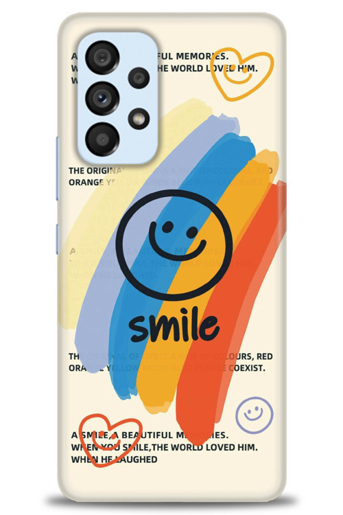 Samsung Galaxy A73 5G Kılıf HD Baskılı Kılıf - Smile