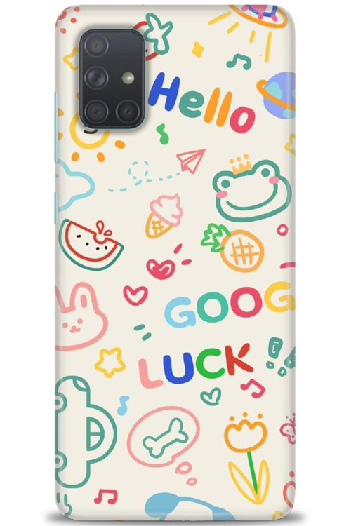 Samsung Galaxy A71 Kılıf HD Baskılı Kılıf - Goog Luck