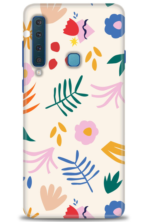 Samsung Galaxy A9 2018 Kılıf HD Baskılı Kılıf - Renkli Dallar