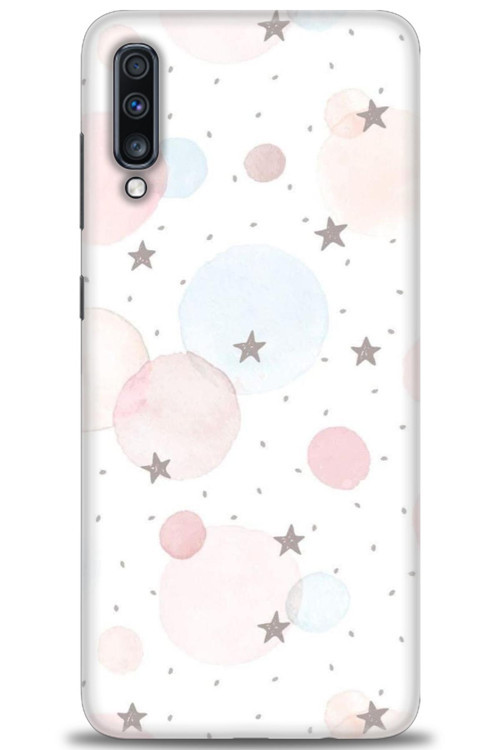 Samsung Galaxy A70 Kılıf HD Baskılı Kılıf - Yıldız Puantiye