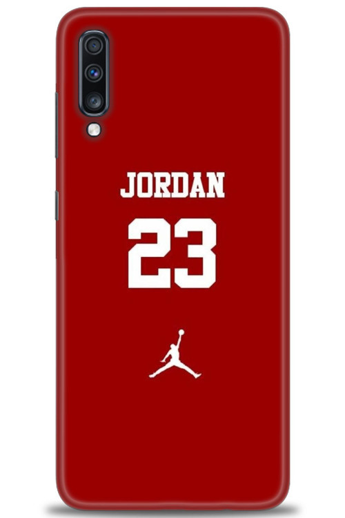 Samsung Galaxy A70 Kılıf HD Baskılı Kılıf - Jordan Kırmızı