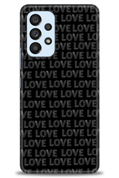 Samsung Galaxy A53 5G Kılıf HD Baskılı Kılıf - Black Love