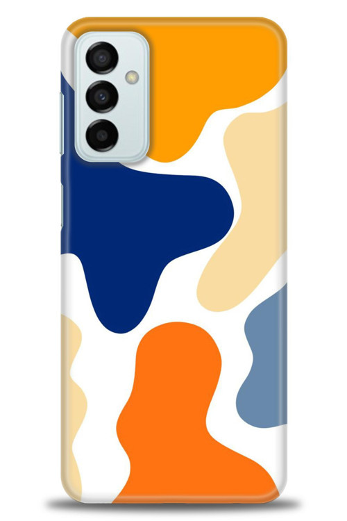 Samsung Galaxy M13 Kılıf HD Baskılı Kılıf - Turuncu Lekeler