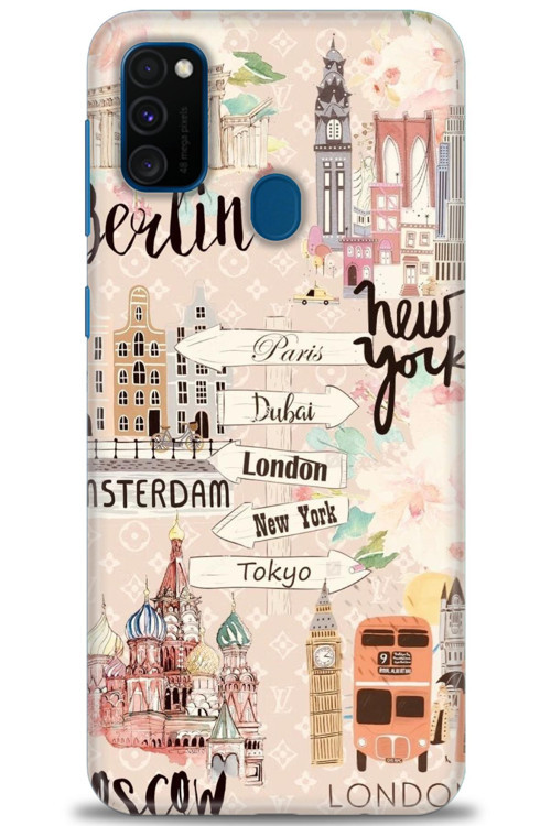 Samsung Galaxy M21 Kılıf HD Baskılı Kılıf - Berlin Set