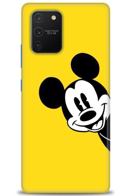 Samsung Galaxy A91 / S10 Lite Kılıf HD Baskılı Kılıf - Sarı Mickey Mouse