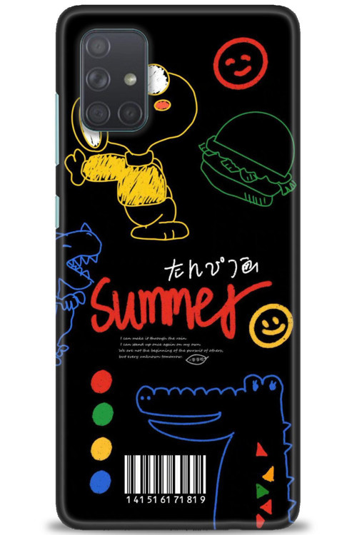 Samsung Galaxy A71 Kılıf HD Baskılı Kılıf - Summer