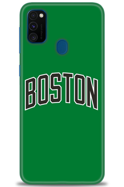 Samsung Galaxy M21 Kılıf HD Baskılı Kılıf - Boston Yeşil
