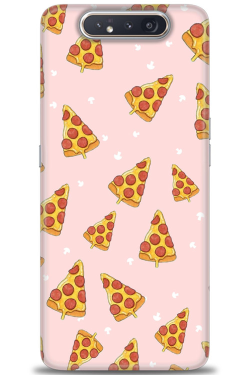 Samsung Galaxy A80 Kılıf HD Baskılı Kılıf - Pizza Dilimleri