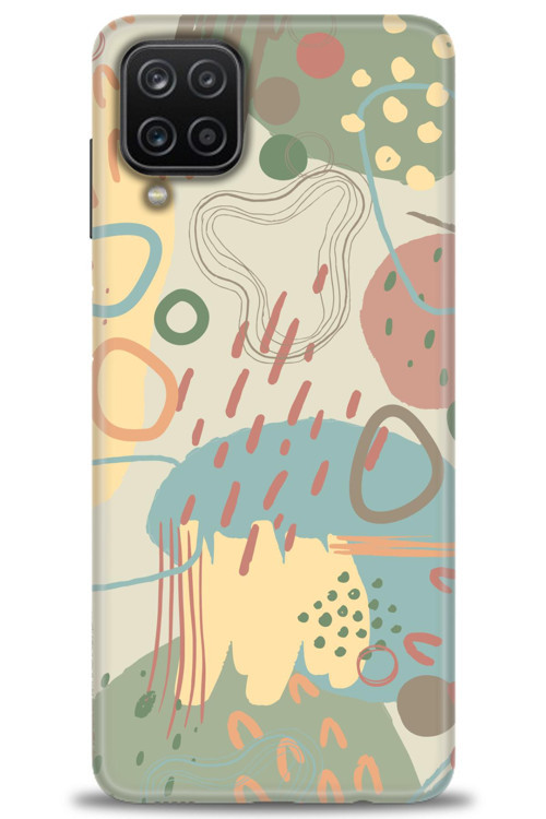 Samsung Galaxy M12 Kılıf HD Baskılı Kılıf - Renkli Tuval