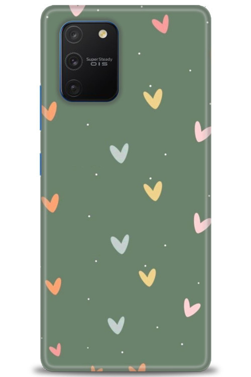 Samsung Galaxy A91 / S10 Lite Kılıf HD Baskılı Kılıf - Soft Kalpler