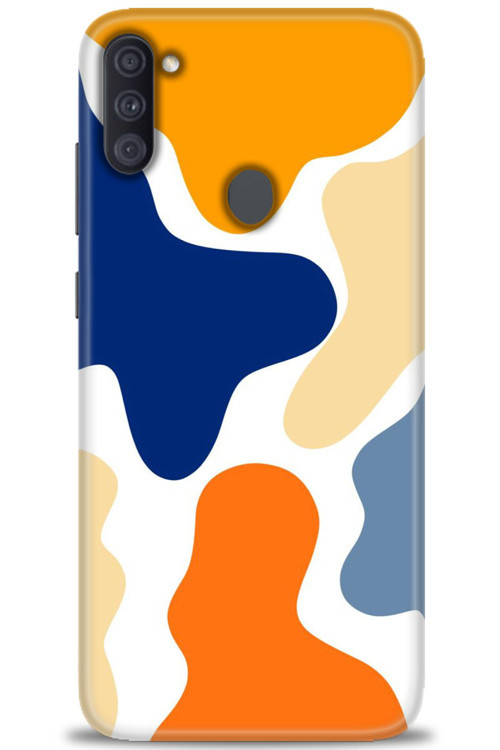 Samsung Galaxy M11 Kılıf HD Baskılı Kılıf - Turuncu Lekeler