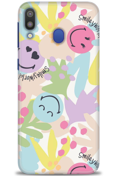 Samsung Galaxy M20 Kılıf HD Baskılı Kılıf - Smiley World