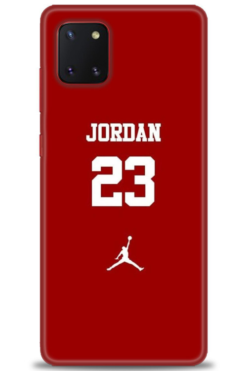 Samsung Galaxy A81 / Note 10 Lite Kılıf HD Baskılı Kılıf - Jordan Kırmızı