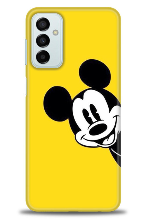 Samsung Galaxy M13 Kılıf HD Baskılı Kılıf - Sarı Mickey Mouse