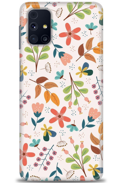 Samsung Galaxy M31S Kılıf HD Baskılı Kılıf - Renkli Dallar
