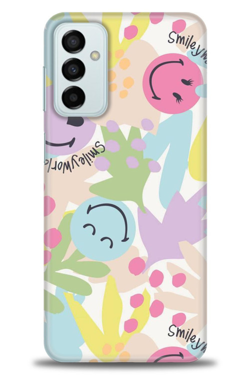 Samsung Galaxy M13 Kılıf HD Baskılı Kılıf - Smiley World