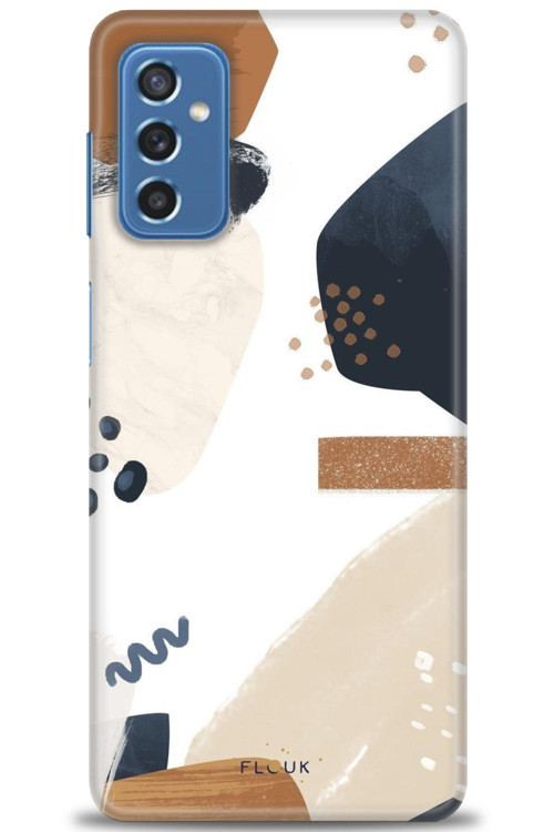 Samsung Galaxy M52 5G Kılıf HD Baskılı Kılıf - Bej