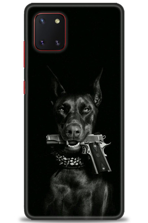 Samsung Galaxy A81 / Note 10 Lite Kılıf HD Baskılı Kılıf - Tabanca ve Köpek