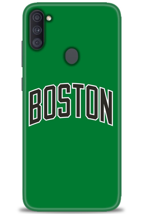 Samsung Galaxy M11 Kılıf HD Baskılı Kılıf - Boston Yeşil