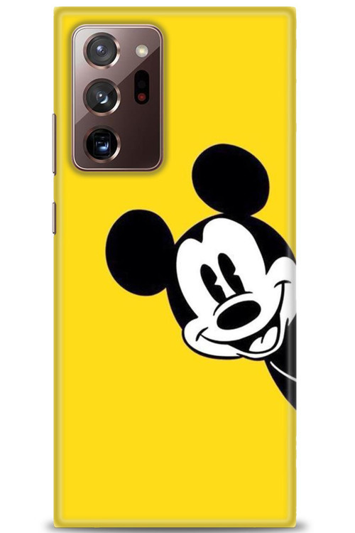 Samsung Galaxy Note 20 Kılıf HD Baskılı Kılıf - Sarı Mickey Mouse