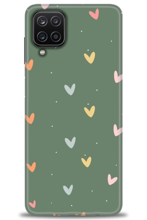 Samsung Galaxy M12 Kılıf HD Baskılı Kılıf - Soft Kalpler