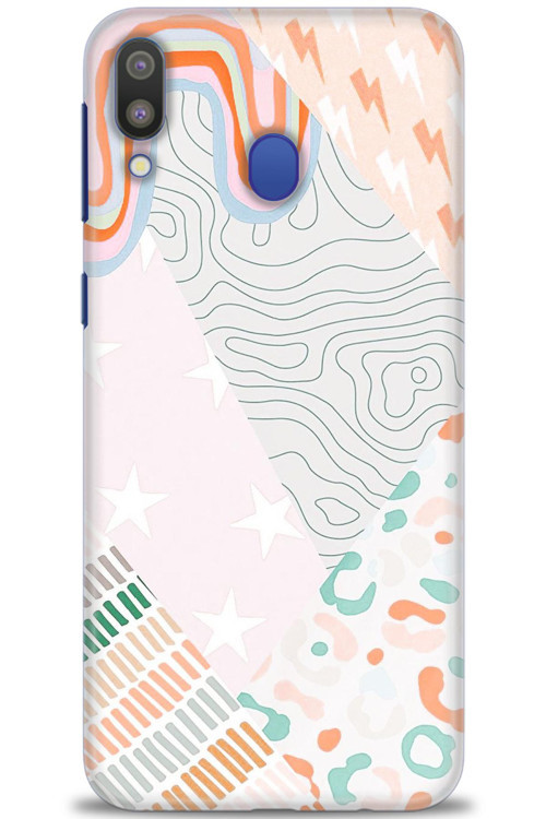 Samsung Galaxy M20 Kılıf HD Baskılı Kılıf - Çok Renkli