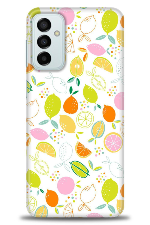 Samsung Galaxy M13 Kılıf HD Baskılı Kılıf - Renkli Limonlar