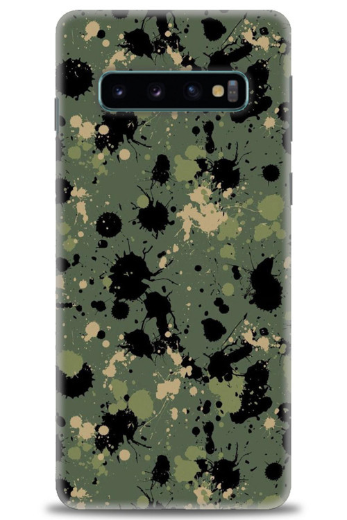 Samsung Galaxy S10 Kılıf HD Baskılı Kılıf - Kamuflaj Renkleri