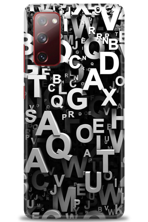 Samsung Galaxy S20 FE Kılıf HD Baskılı Kılıf - Harfler