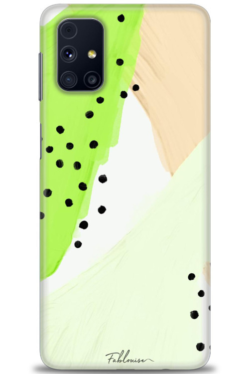 Samsung Galaxy M51 Kılıf HD Baskılı Kılıf - Fıstık Yeşili