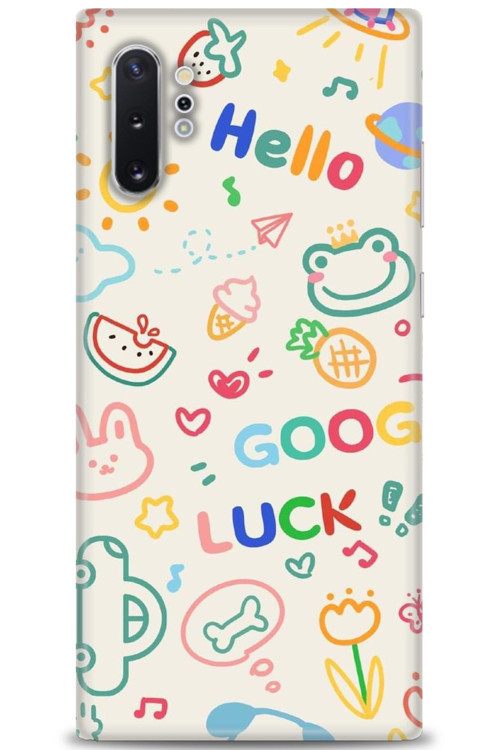 Samsung Galaxy Note 10 Plus Kılıf HD Baskılı Kılıf - Goog Luck