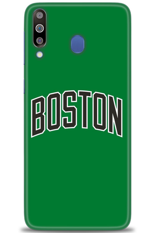 Samsung Galaxy M30 Kılıf HD Baskılı Kılıf - Boston Yeşil
