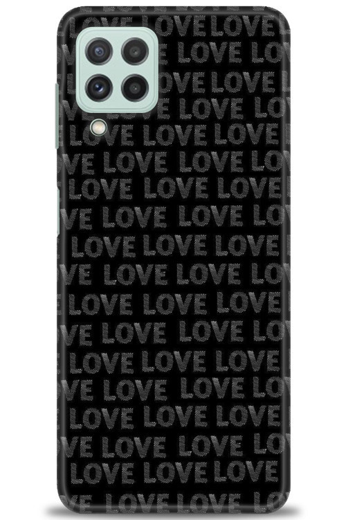 Samsung Galaxy M32 Kılıf HD Baskılı Kılıf - Black Love