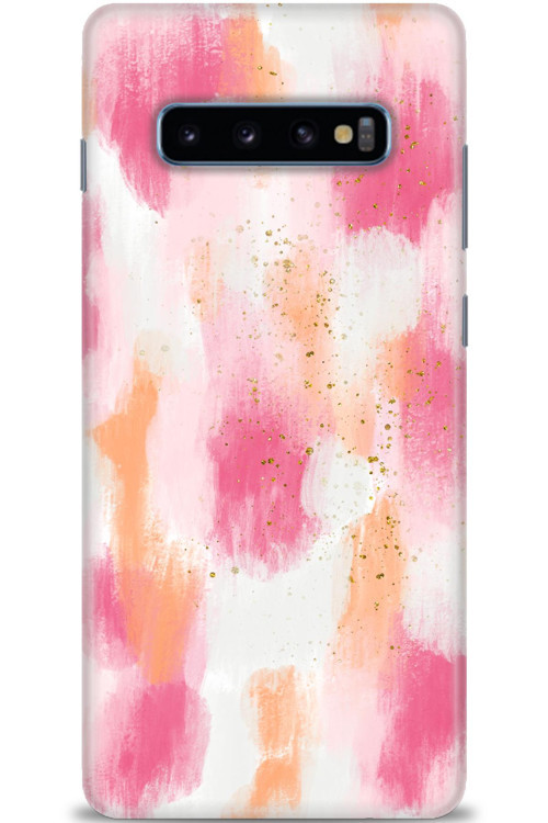 Samsung Galaxy S10 Plus Kılıf HD Baskılı Kılıf - Pembe Palet