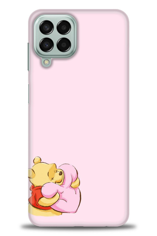 Samsung Galaxy M33 Kılıf HD Baskılı Kılıf - Winnie the Pooh Kalpli