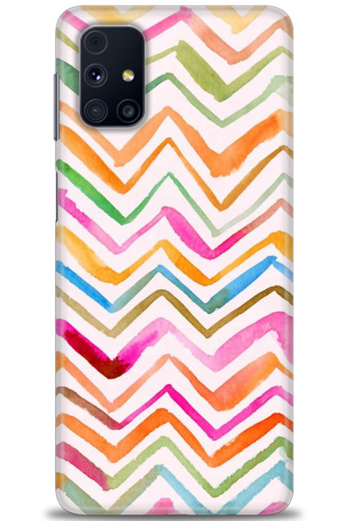Samsung Galaxy M51 Kılıf HD Baskılı Kılıf - Zikzak