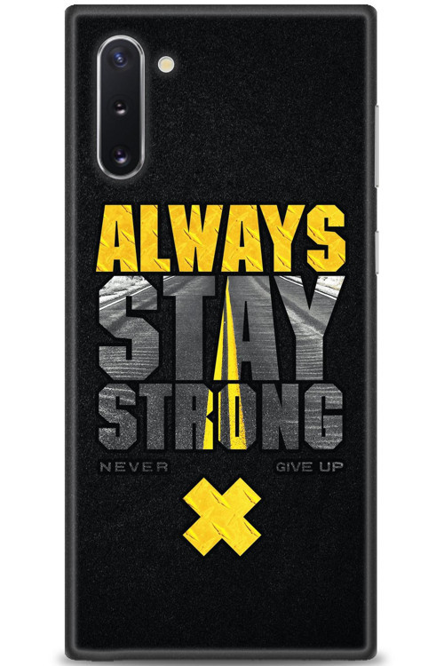 Samsung Galaxy Note 10 Kılıf HD Baskılı Kılıf - Stay Strong