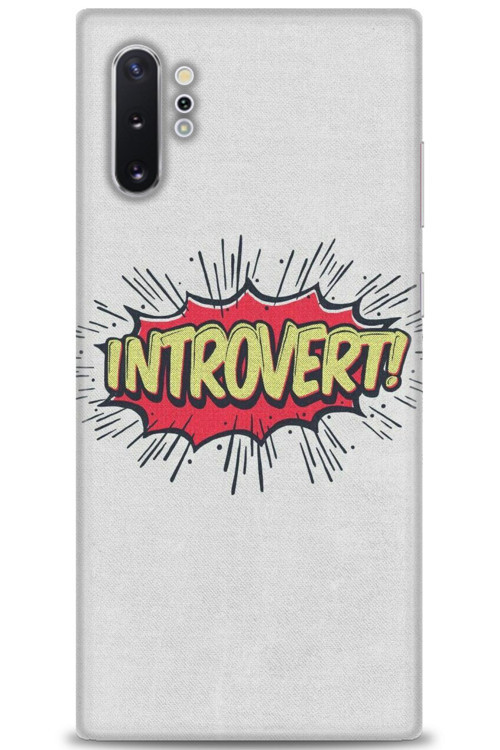 Samsung Galaxy Note 10 Plus Kılıf HD Baskılı Kılıf - Introvert!