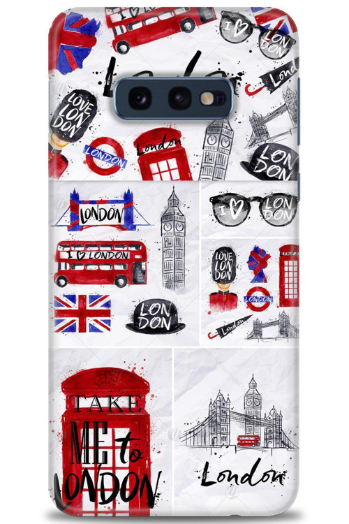 Samsung Galaxy S10E Kılıf HD Baskılı Kılıf - London Set