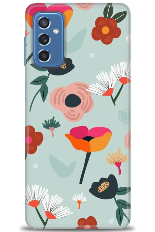 Samsung Galaxy M52 5G Kılıf HD Baskılı Kılıf - Çiçekli Dallar