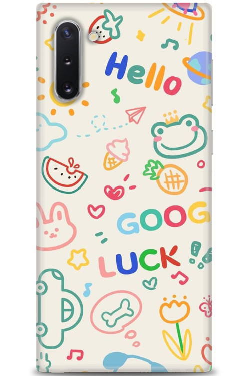 Samsung Galaxy Note 10 Kılıf HD Baskılı Kılıf - Goog Luck