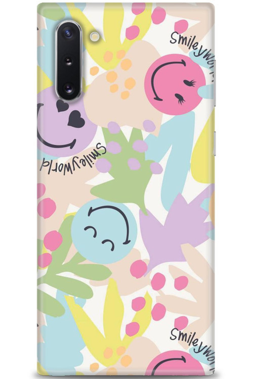 Samsung Galaxy Note 10 Kılıf HD Baskılı Kılıf - Smiley World