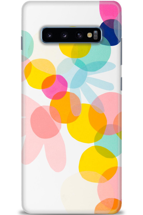 Samsung Galaxy S10 Plus Kılıf HD Baskılı Kılıf - Color Flowers