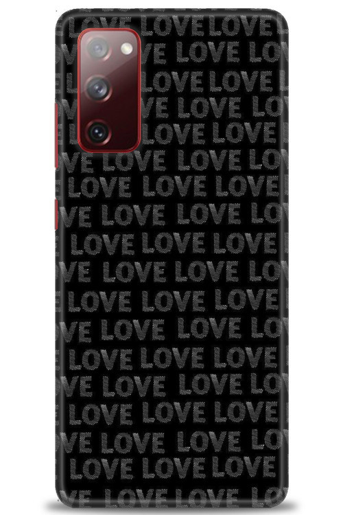 Samsung Galaxy S20 FE Kılıf HD Baskılı Kılıf - Black Love
